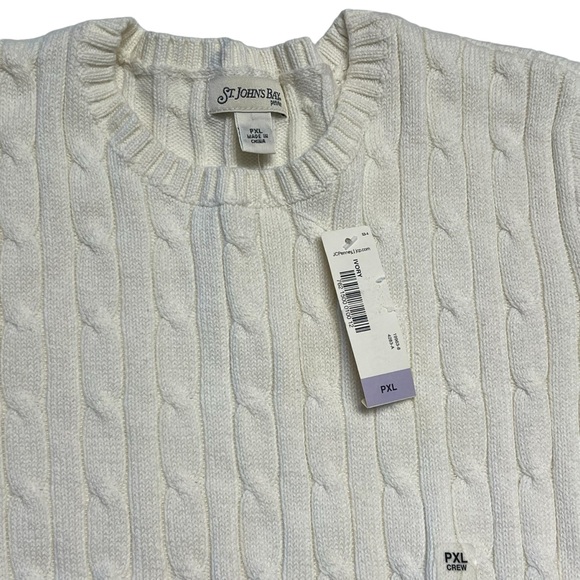 St Johns Bay NWT - Womens Cable Crew Sweater Sz PXL - Picture 2 of 4